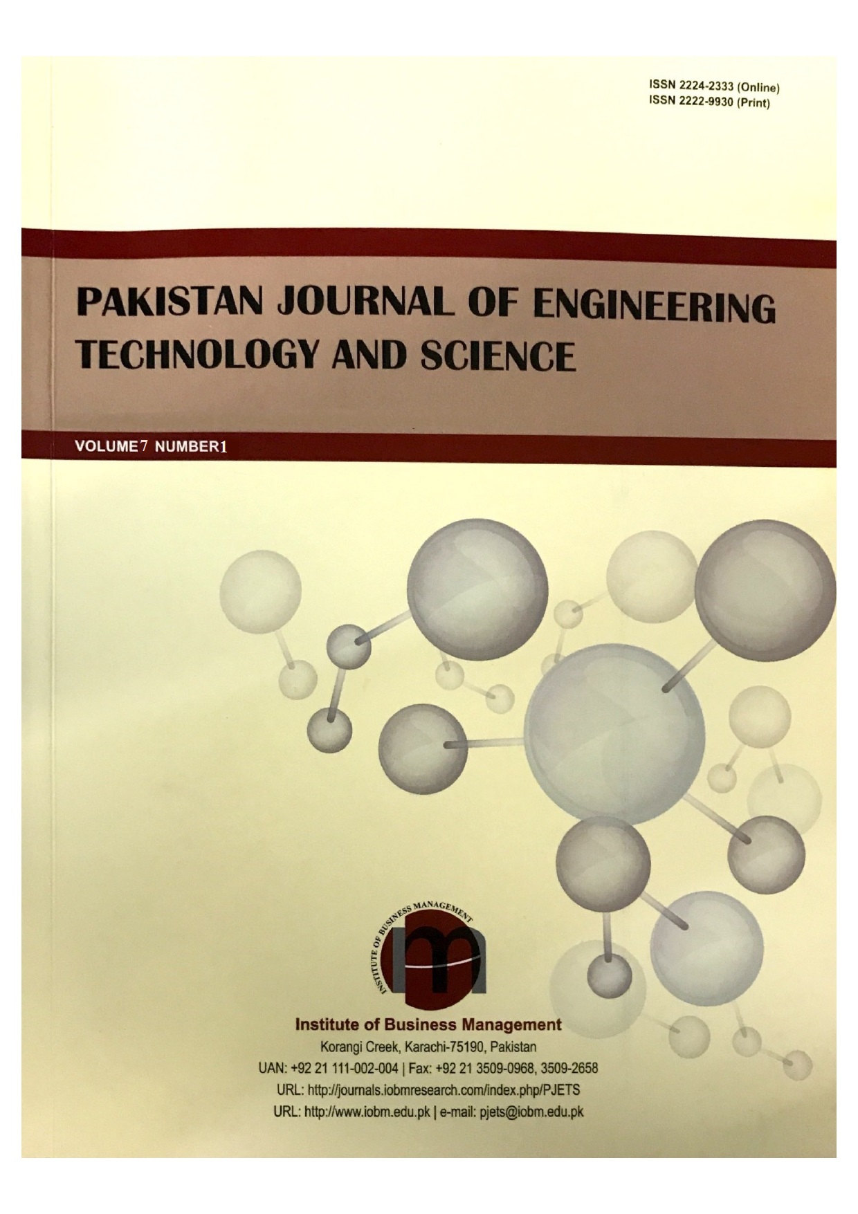 					View Vol. 7 No. 1 (2017): Pakistan Journal of Engineering, Technology & Science
				
