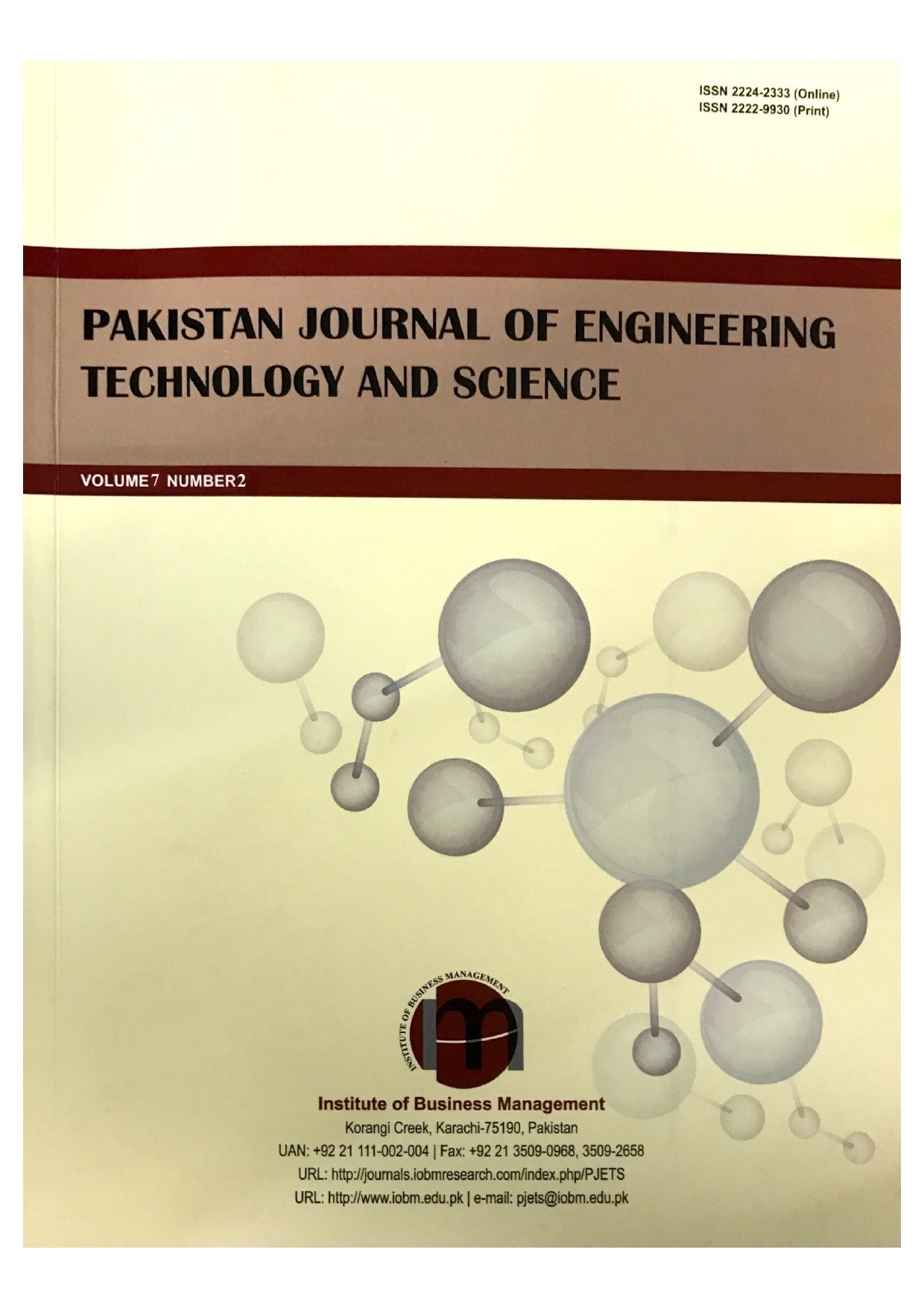 					View Vol. 7 No. 2 (2017): Pakistan Journal of Engineering, Technology & Science
				
