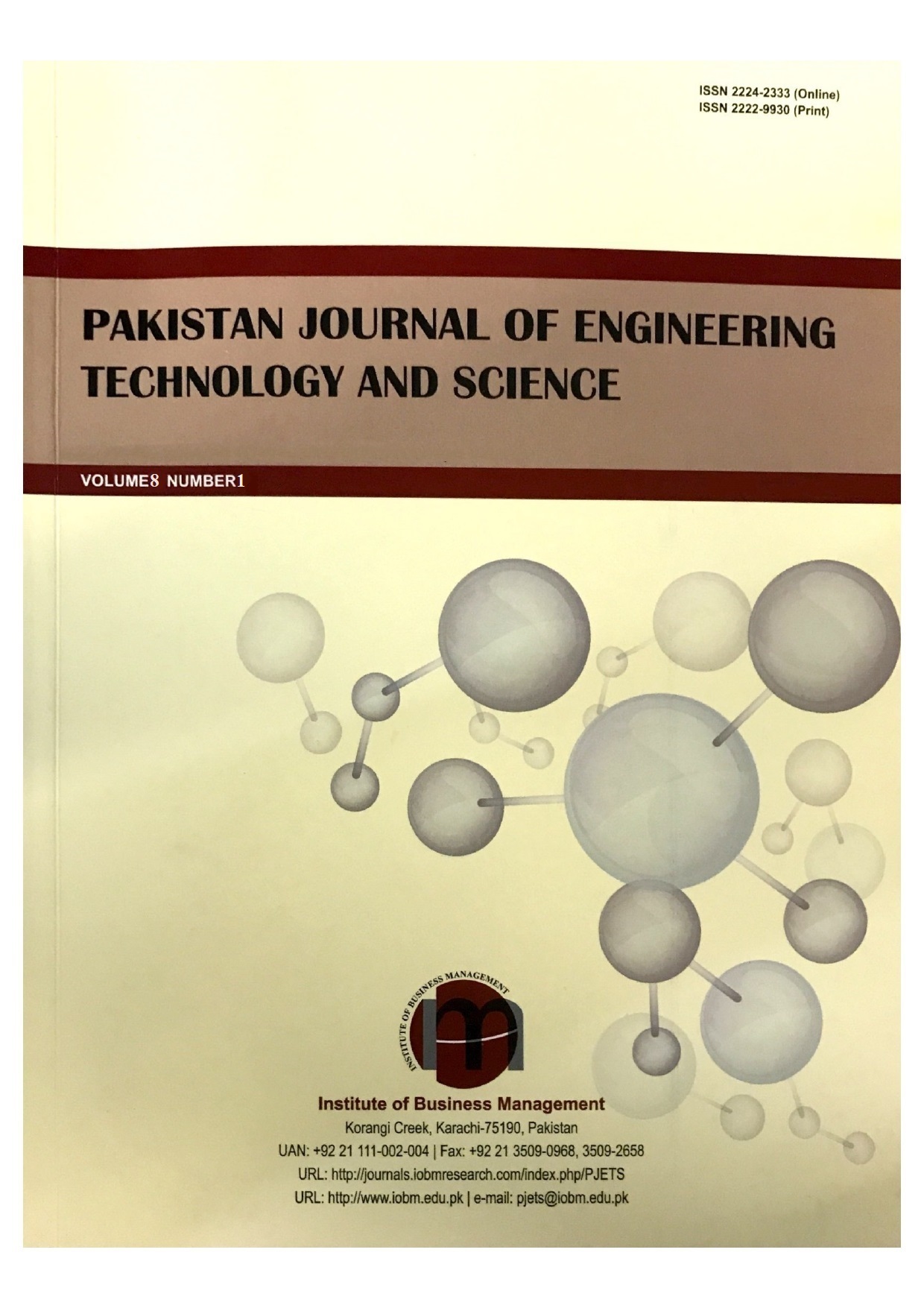					View Vol. 8 No. 1 (2018): Pakistan Journal of Engineering, Technology & Science
				