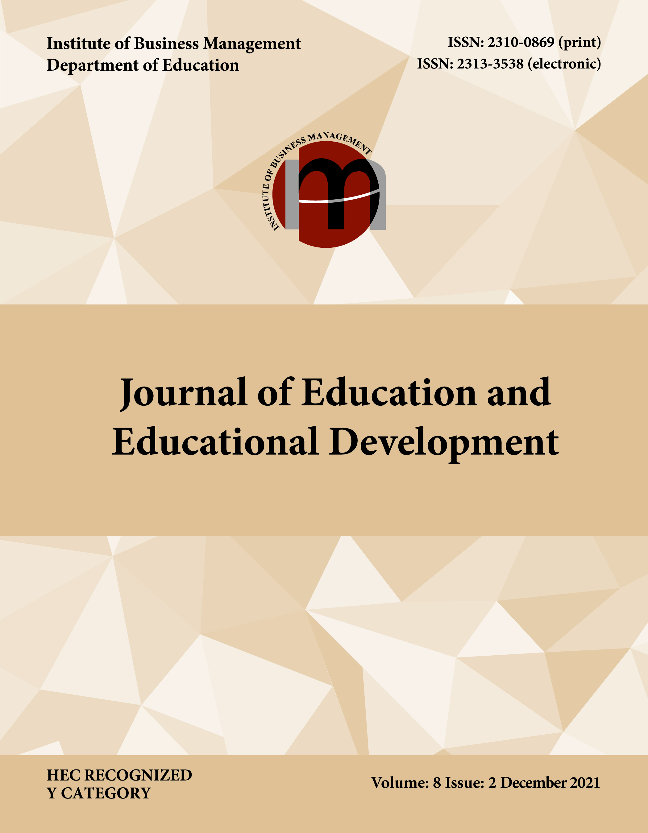 					View Vol. 8 No. 2 (2021): JoEED
				