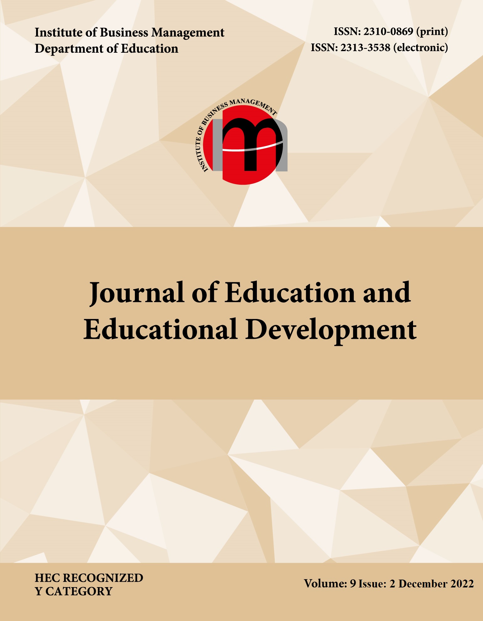 					View Vol. 9 No. 2 (2022): JoEED
				