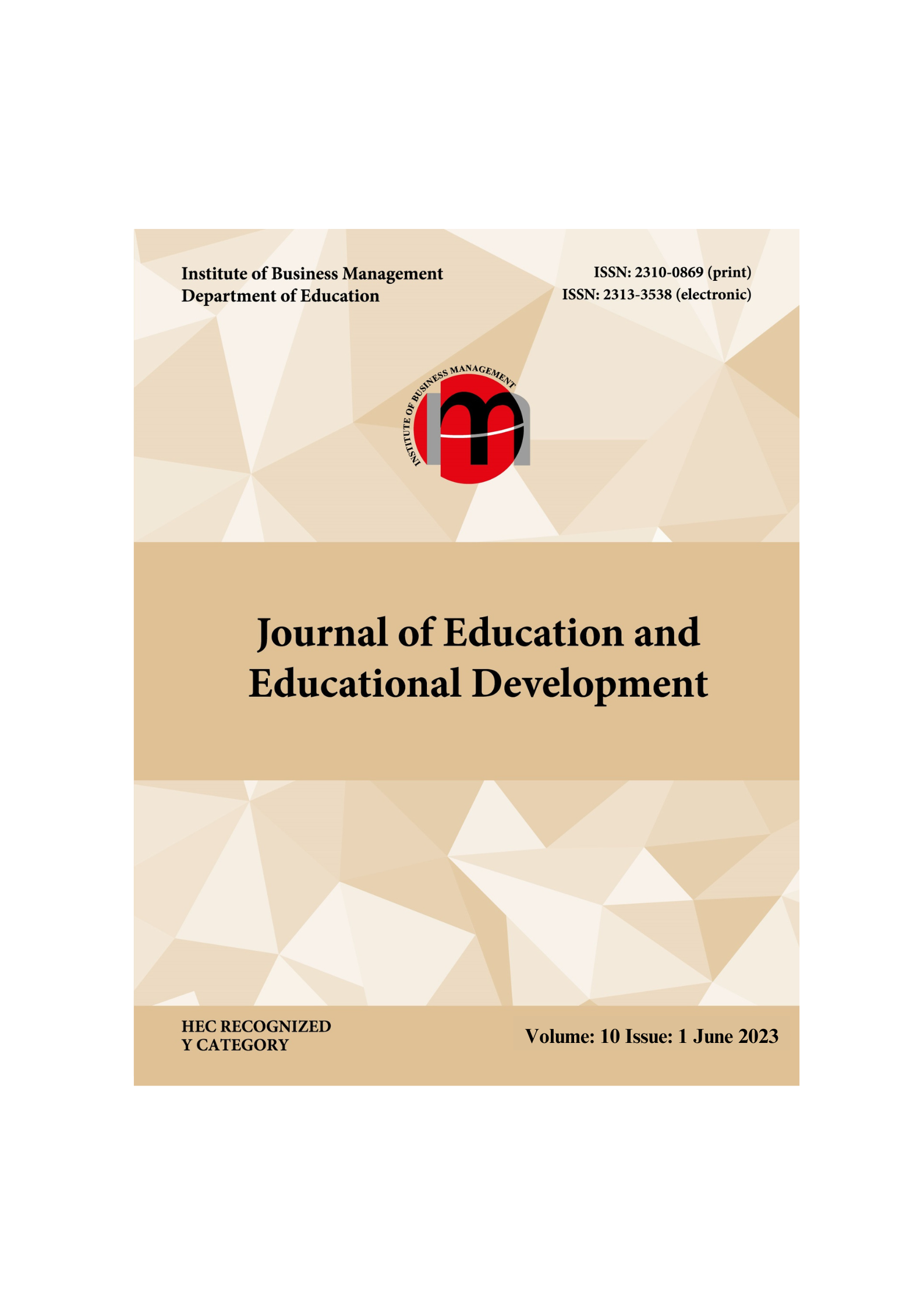 					View Vol. 10 No. 1 (2023): JoEED
				